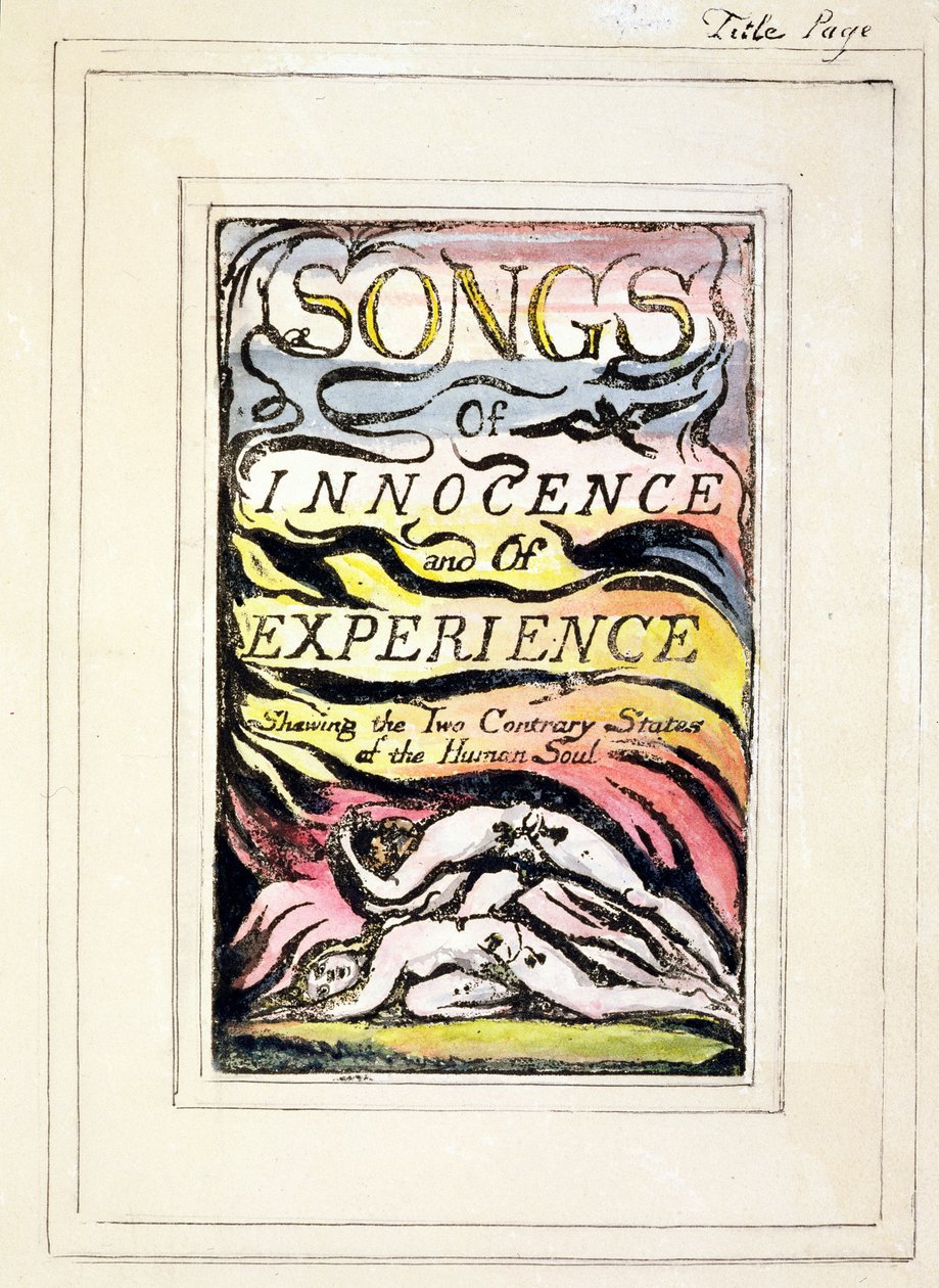 P.124-1950.tp Címlap a Songs of Inocence and of Experience-ből (R példány) c.1802-08 (rézkarc, tinta és wc) alkotó: William Blake