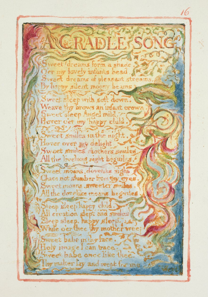 P.125-1950.pt16 Bölcsődal: 16. lemez a Songs of Inocence and of Experience-ből (AA másolat) 1815-26 körül (rézkarc, tinta és wc) alkotó: William Blake