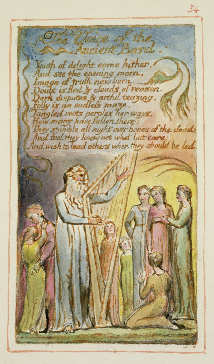 P.125-1950.pt54 Az ókori bárd hangja: 54. lemez a Songs of Innocence and of Experience-ből (AA másolat) 1815-26 körül (rézkarc, tinta és wc) alkotó: William Blake