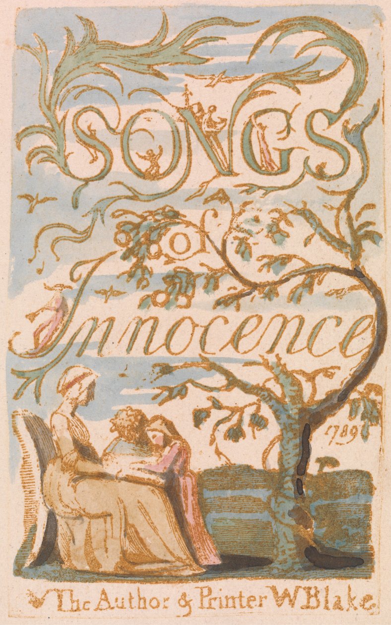 Az ártatlanság dalai, 2. lemez, címlap (Bentley 3) alkotó: William Blake