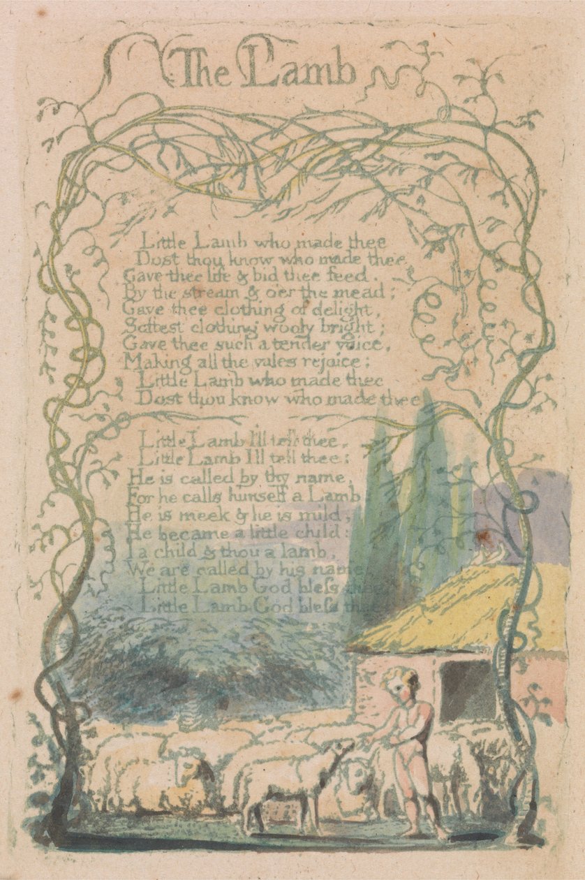 Az ártatlanság és a tapasztalat dalai, 18. lemez, alkotó: William Blake