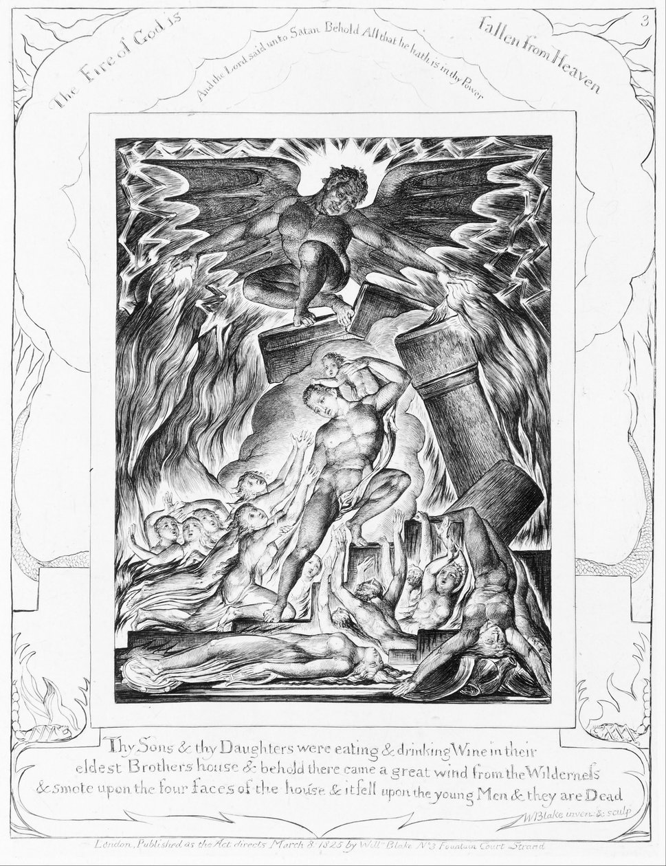 Jobs pusztulása fiai alkotó: William Blake