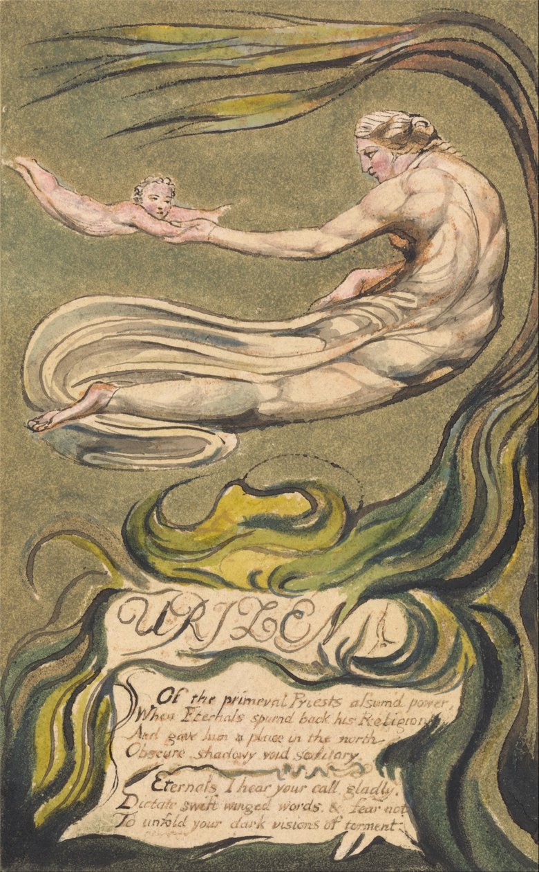 Urizen első könyve, 2. lemez (b), Preludium (Bentley 2b) alkotó: William Blake