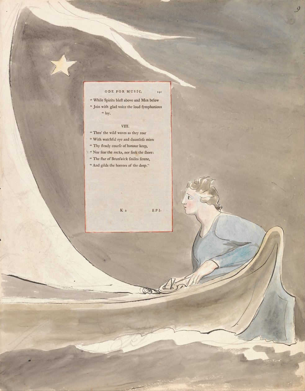 Thomas Gray versei, Design 101, Óda a zenéhez. alkotó: William Blake
