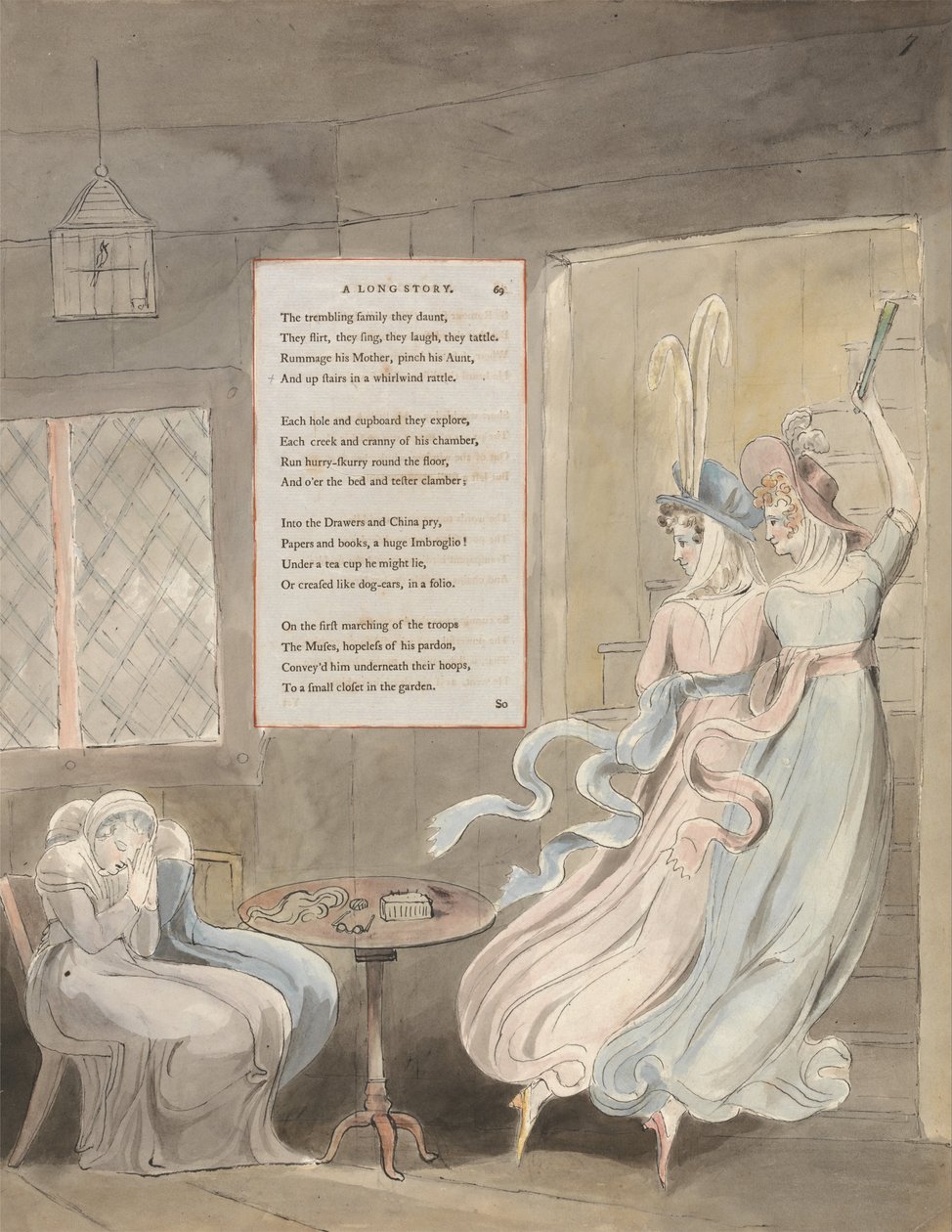 Thomas Gray versei, Design 29, Hosszú történet. alkotó: William Blake
