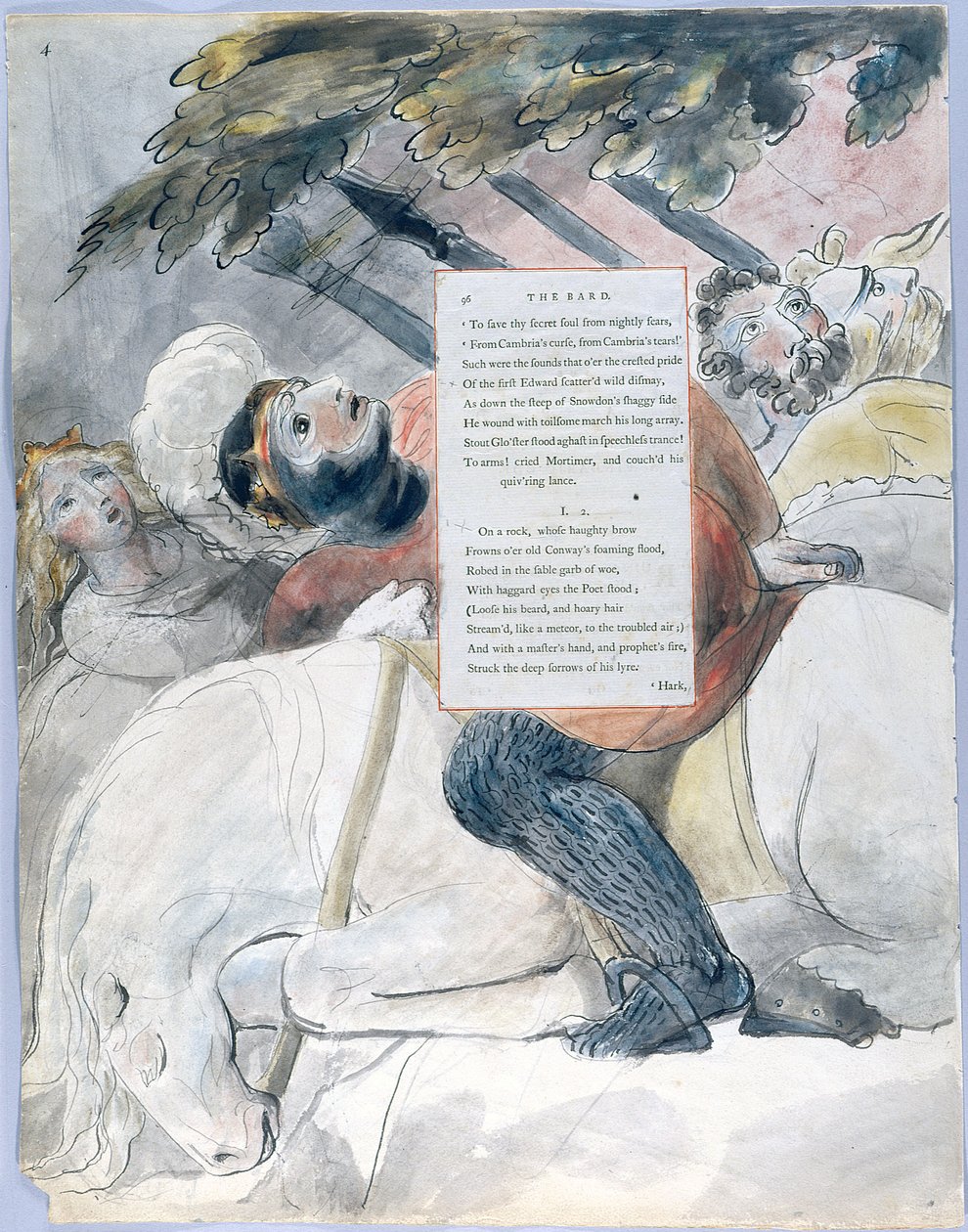 Thomas Gray versei, Design 56 A bárd 04 alkotó: William Blake
