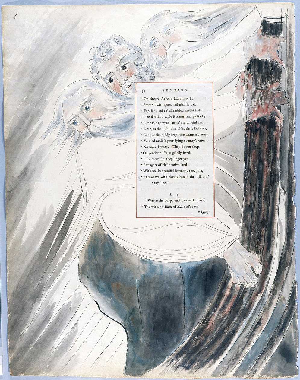Thomas Gray versei, Design 58 A bárd 06 alkotó: William Blake