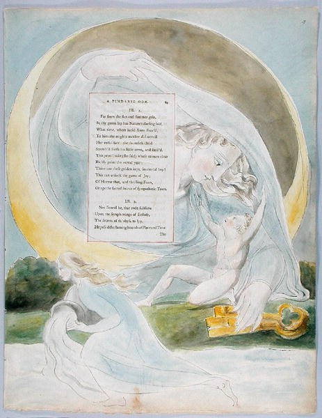 A költészet fejlődése, 49. terv Thomas Gray verseiből, 1797-98 (wc tollal és fekete tintával, papír) alkotó: William Blake