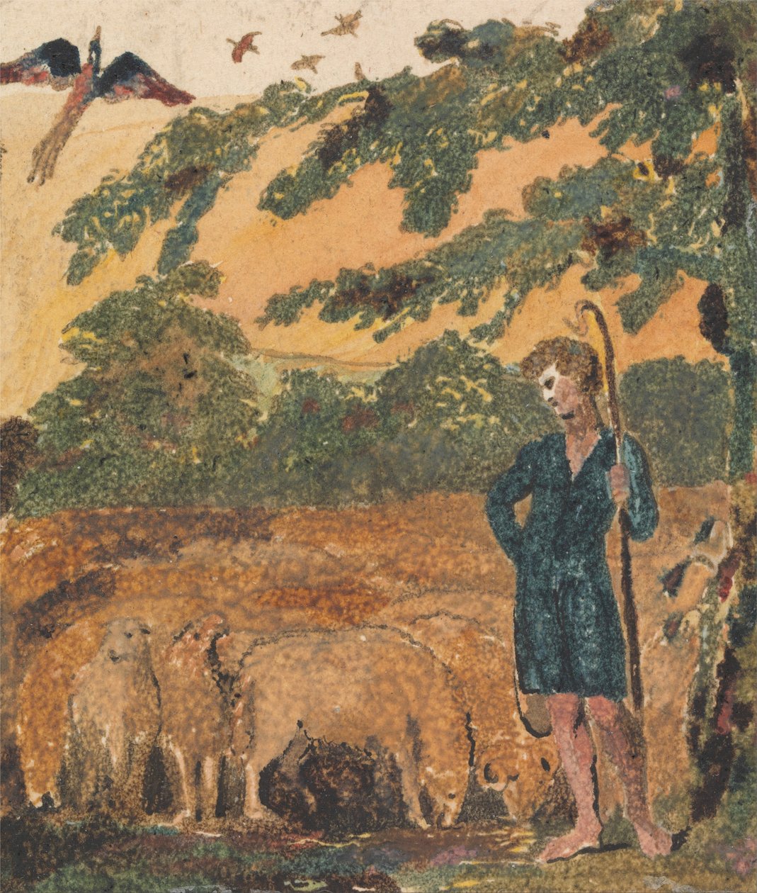 A pásztor, az Ártatlanság dalaiból alkotó: William Blake