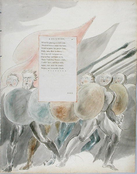 Owen diadala, 91. terv a Thomas Gray verseiből, 1797-98 (wc tollal és tintával papíron) alkotó: William Blake