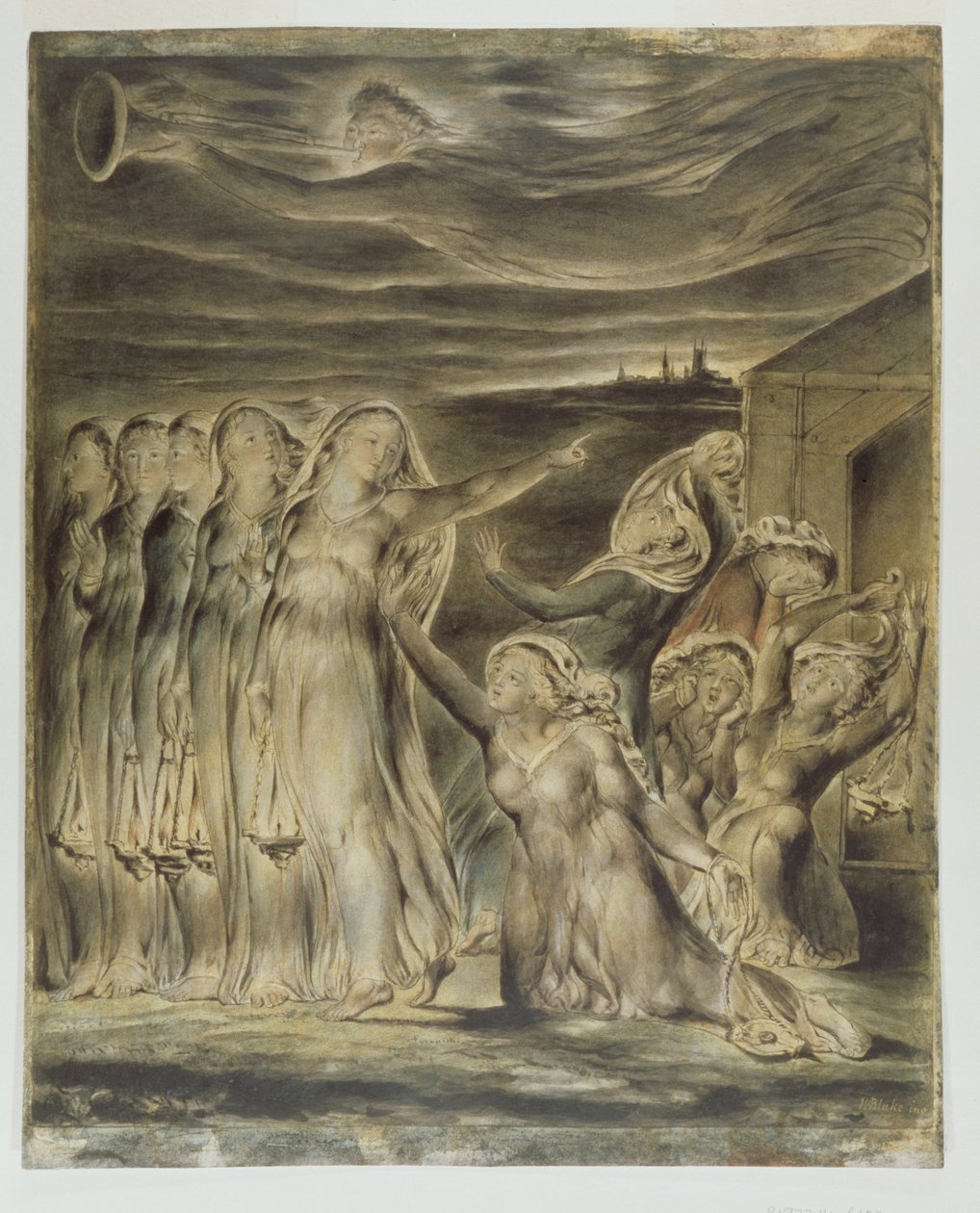 A bölcs és bolond szüzek, 1822 körül (wc és toll papíron) alkotó: William Blake