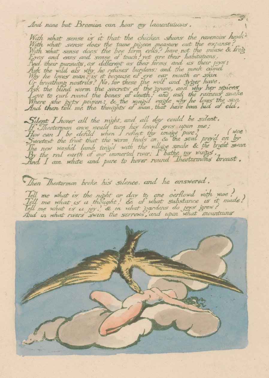 Látomások Albion leányairól, 6. tábla, és senki más, csak Bromian. . . . alkotó: William Blake