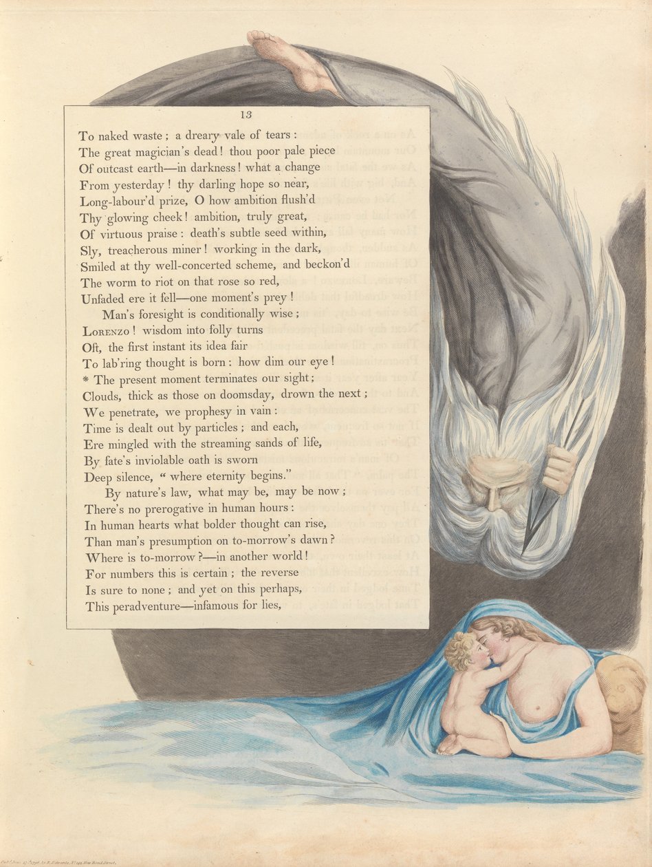 Fiatalok éjszakai gondolatai, 13. oldal, alkotó: William Blake