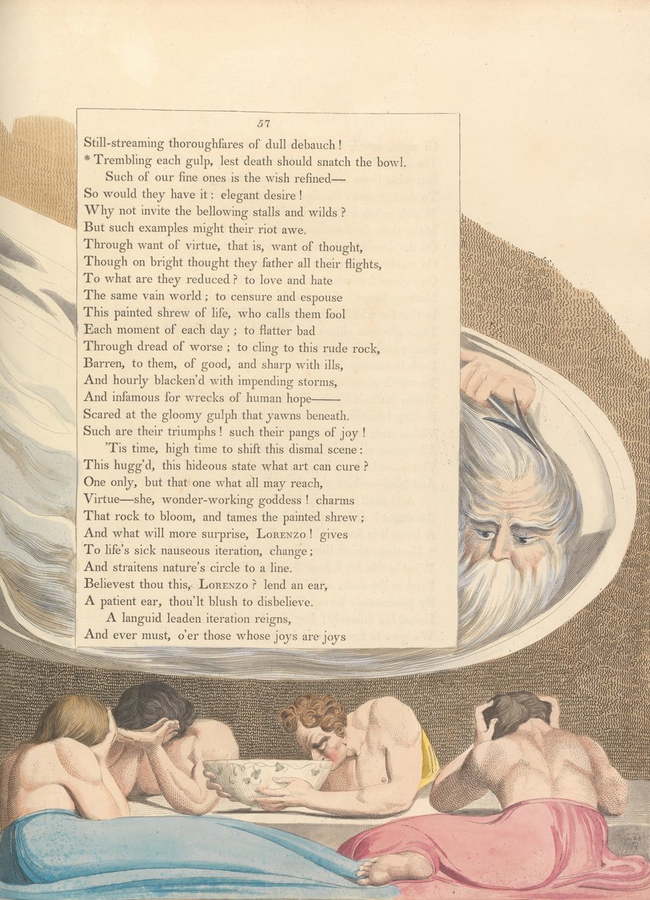 Fiatalok éjszakai gondolatai, 57. oldal, alkotó: William Blake