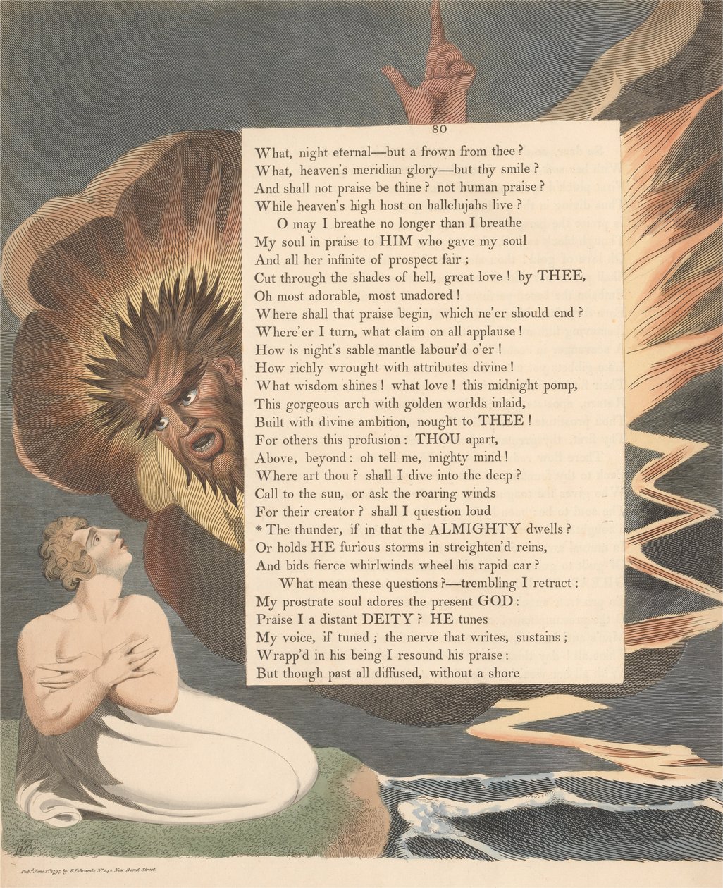 Youngs Night Thoughts, 80. oldal, A mennydörgés, ha abban lakik a Mindenható alkotó: William Blake