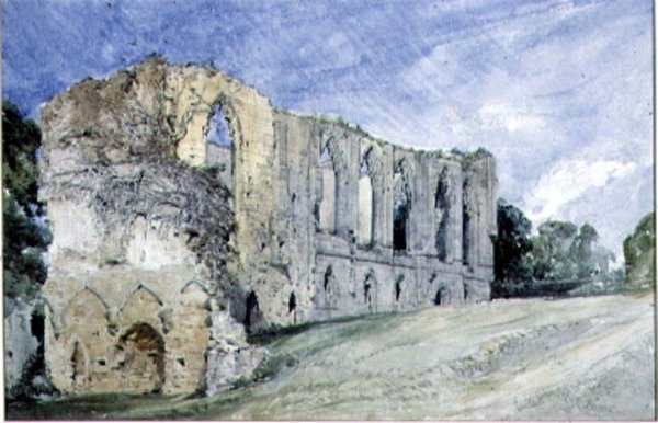 Easby apátság, Yorkshire alkotó: William Callow