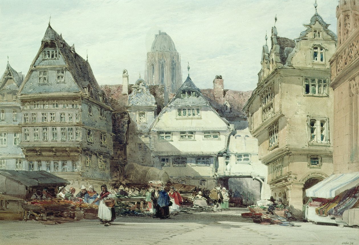 Market Place, Frankfurt alkotó: William Callow