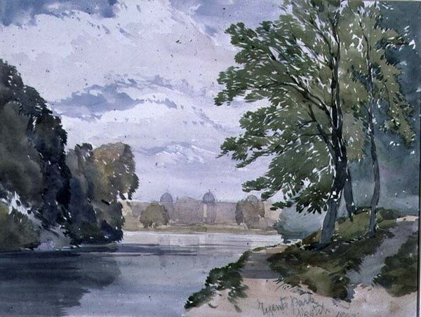 Kilátás a Regents Parkba, 1842 alkotó: William Callow