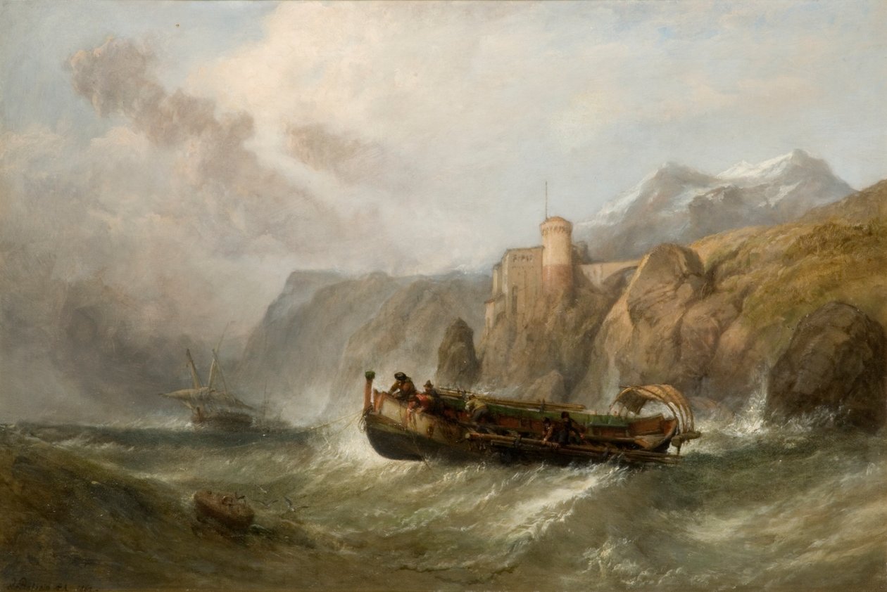 Tengerparti jelenet, 1862 alkotó: Clarkson Frederick Stanfield