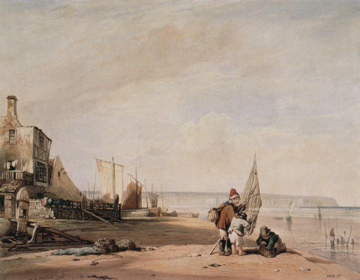 Fiatalkorú garnélarákosok, Deal, 19. század alkotó: William Collins