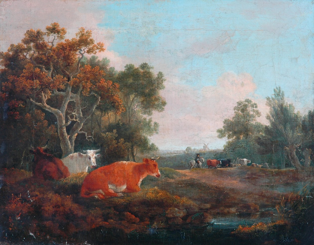 Táj szarvasmarhával alkotó: William Collins