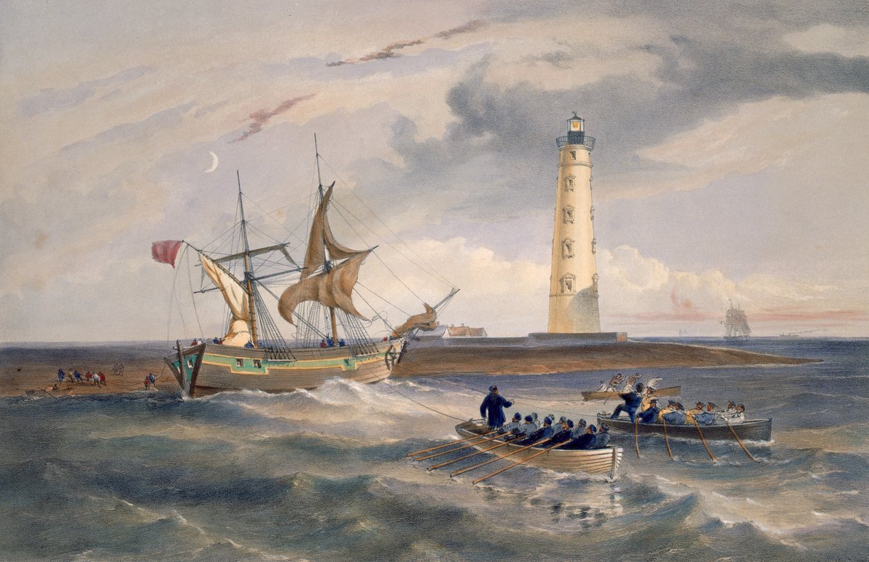 A világítótorony a Chersonese-foknál, a Colnaghi és társai által kiadott "The Seat of War in the East" (A háború székhelye keleten) című könyvből, 1856. alkotó: William Crimea Simpson