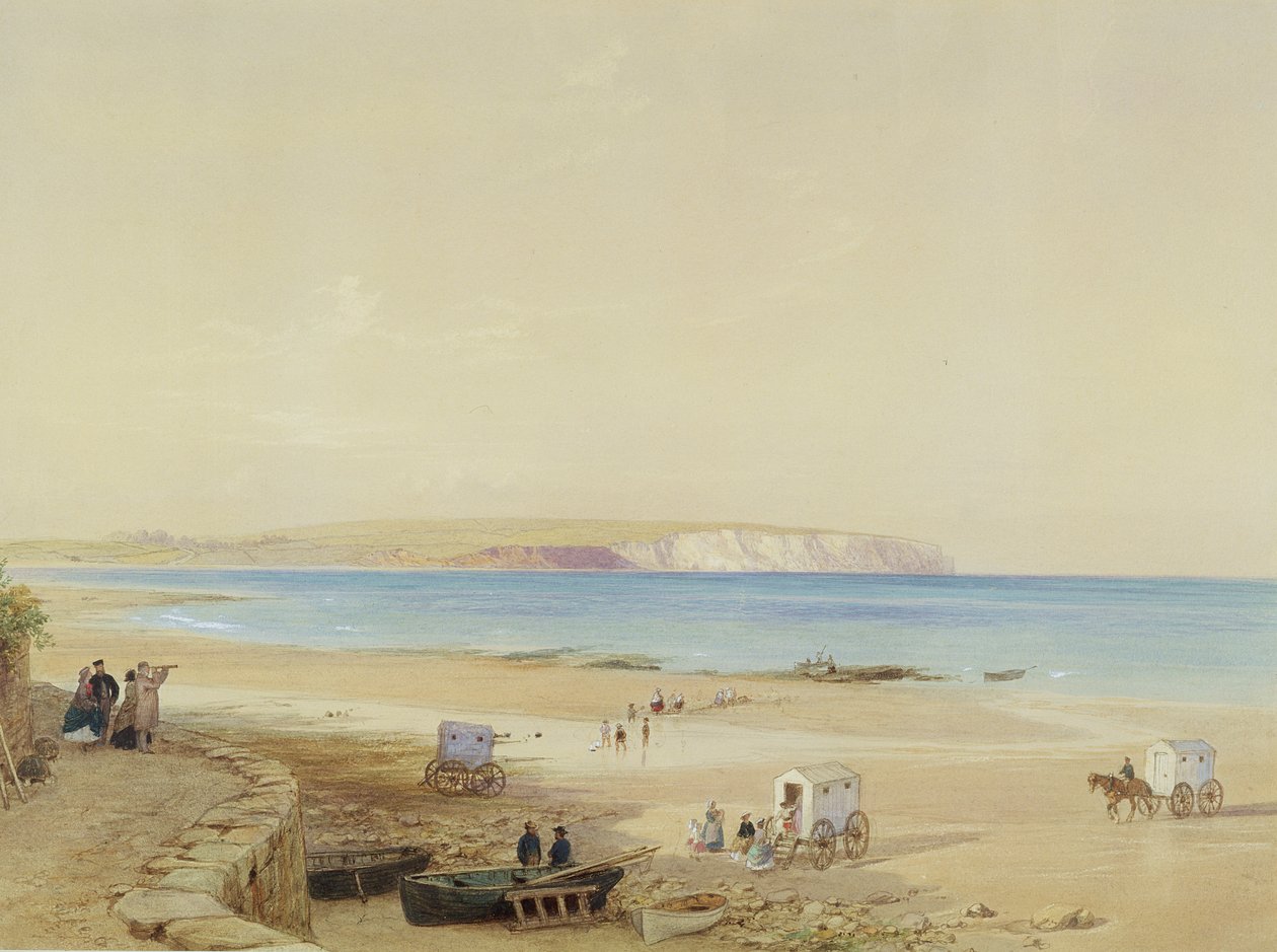 Culver Cliff, Isle of Wight (wc, toll és tinta, testszín és ceruza papíron) alkotó: William Dyce