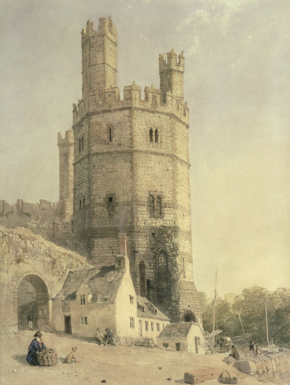 Caernarfon kastély, 1842-52 körül alkotó: William Evans