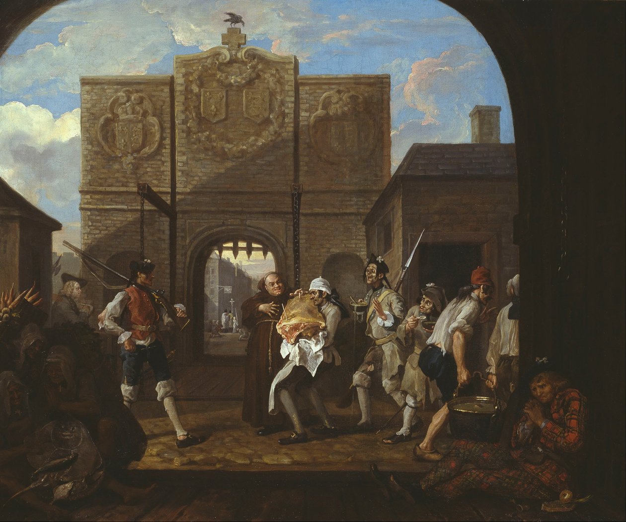 Ó, a sült marhahús (Calais kapuja) alkotó: William Hogarth