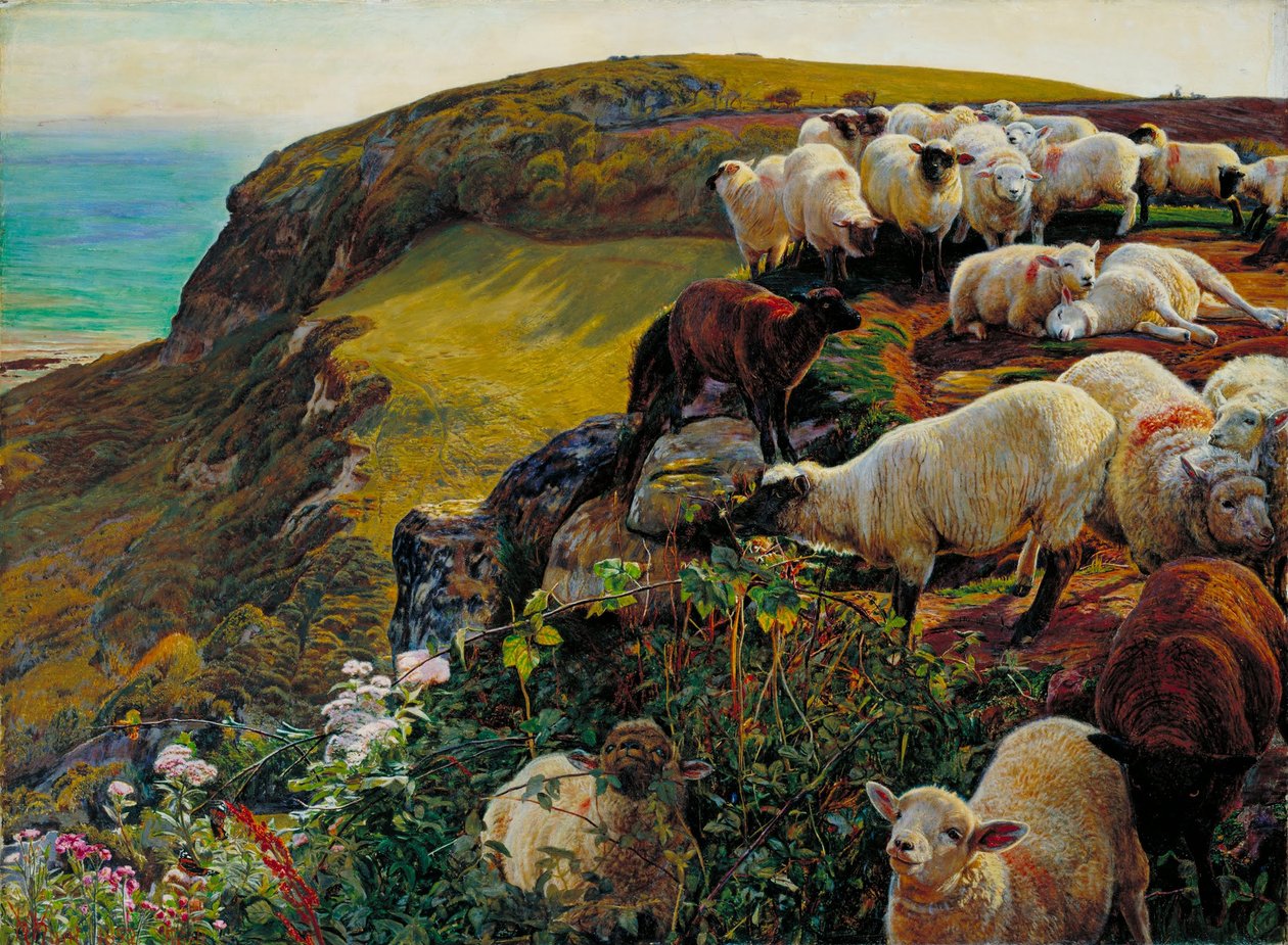 Angol partjaink, 1852 ("Kóbor juhok") alkotó: William Holman Hunt