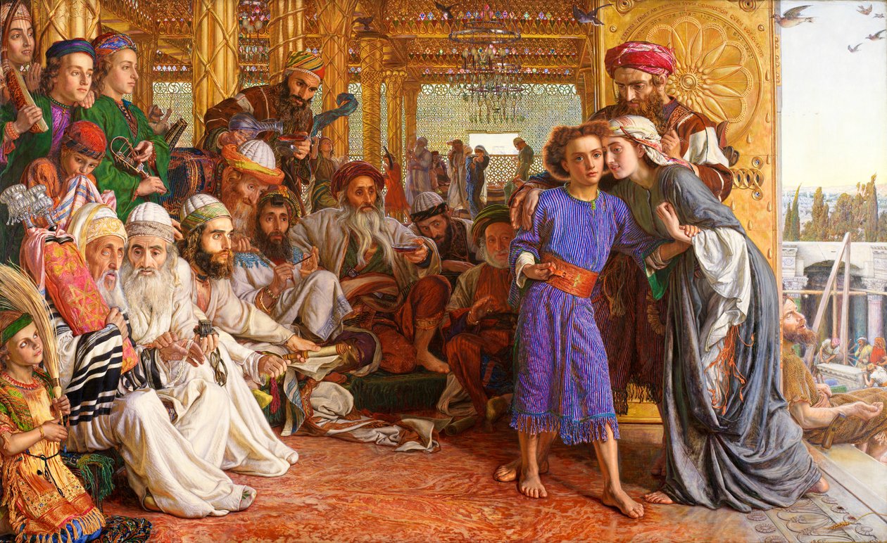 A Megváltó megtalálása a templomban alkotó: William Holman Hunt