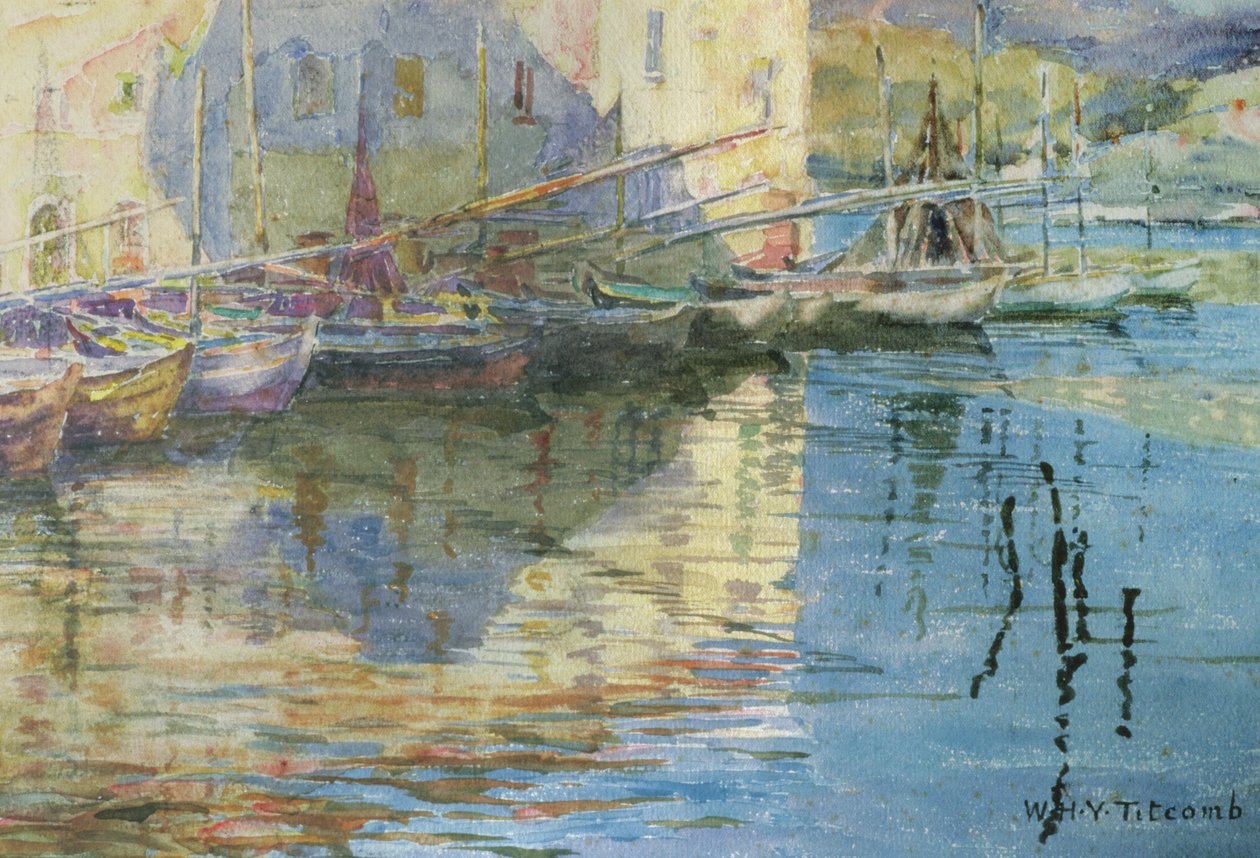 Hajók Velencében (wc papíron) alkotó: William Holt Yates Titcomb