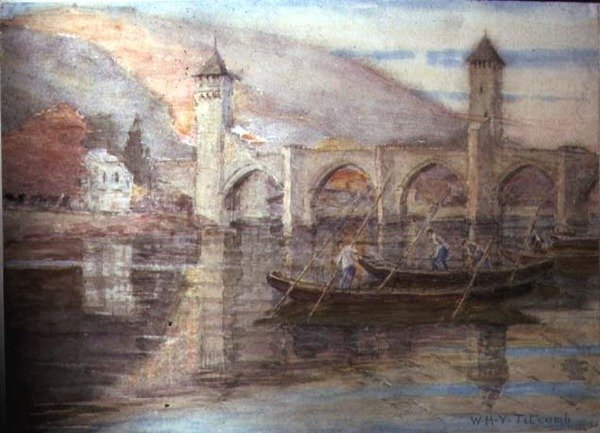 Pont Valentre, Cahors (wc papíron) alkotó: William Holt Yates Titcomb
