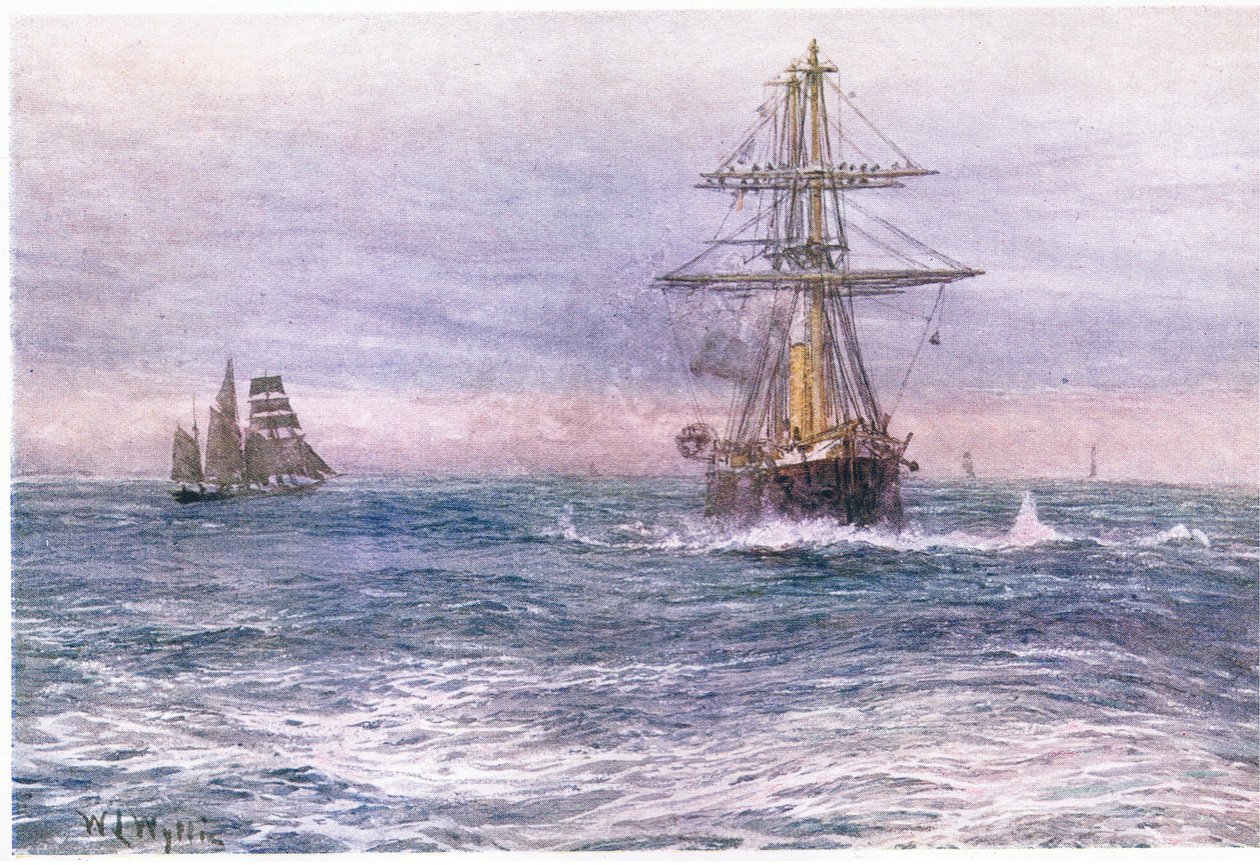 A régi „legyőzhetetlen” 1872, 1915 alkotó: William Lionel Wyllie