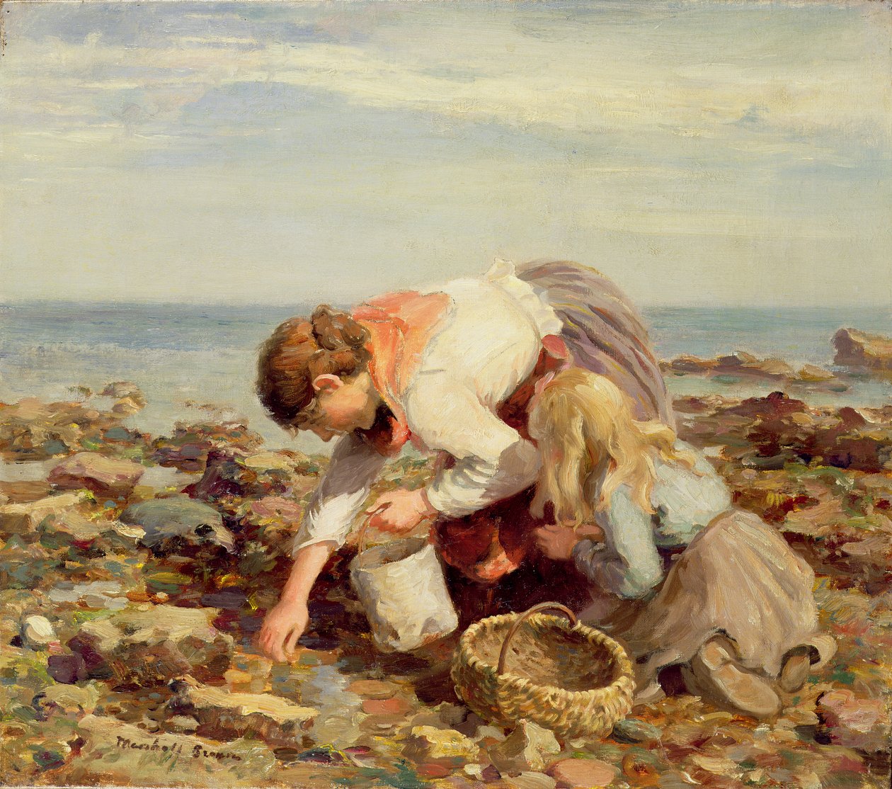 Kagylók gyűjtése alkotó: William Marshall Brown