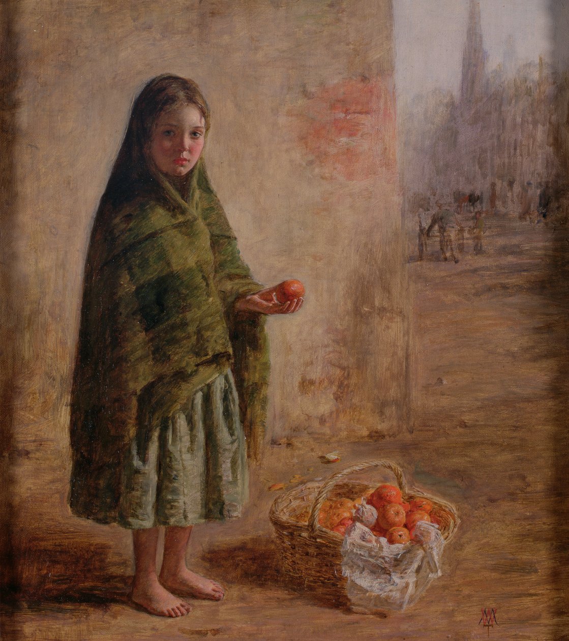 Egy narancs eladó, 1865 körül alkotó: William McTaggart