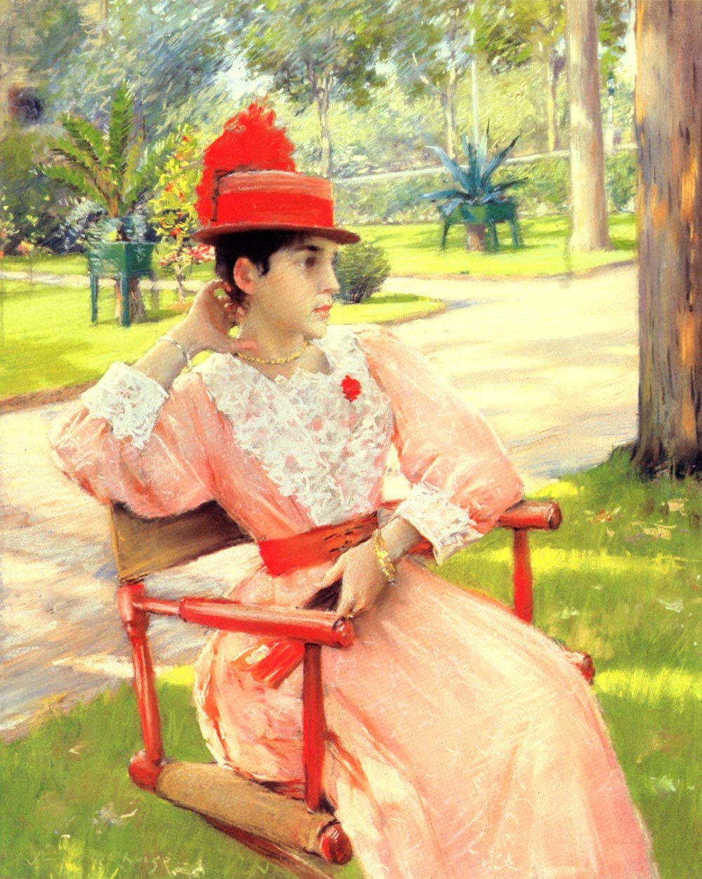 Délután a Parkban alkotó: William Merritt Chase