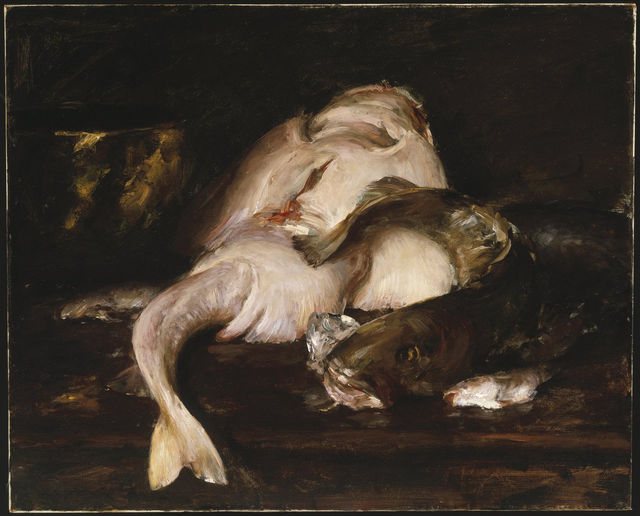 Csendélet, hal, 1912 alkotó: William Merritt Chase
