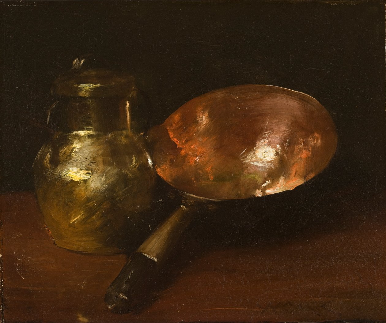 Csendélet rézben, 1890-93 alkotó: William Merritt Chase