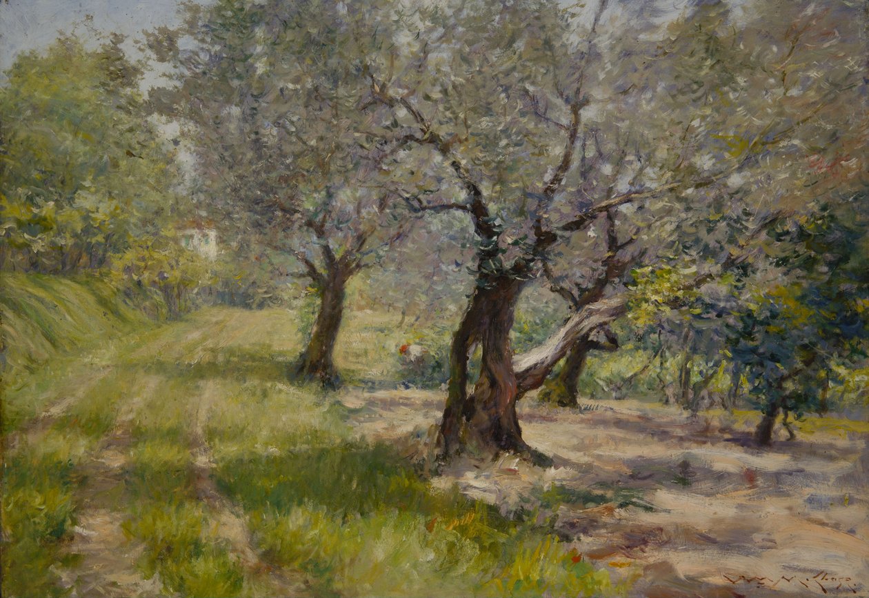 Az Olajfaliget alkotó: William Merritt Chase