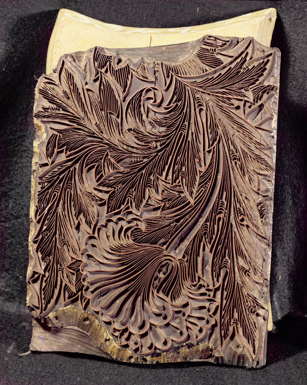 Tulipán mintás nyomdatömb, 1875 (faragott fa) alkotó: William Morris