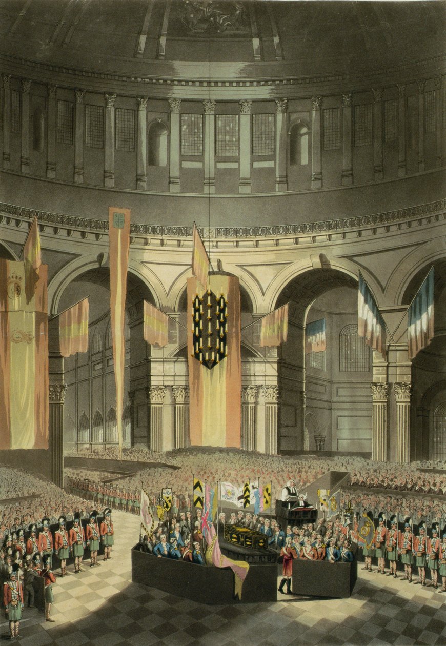 Lord Nelson temetésének szertartása a St. Paul