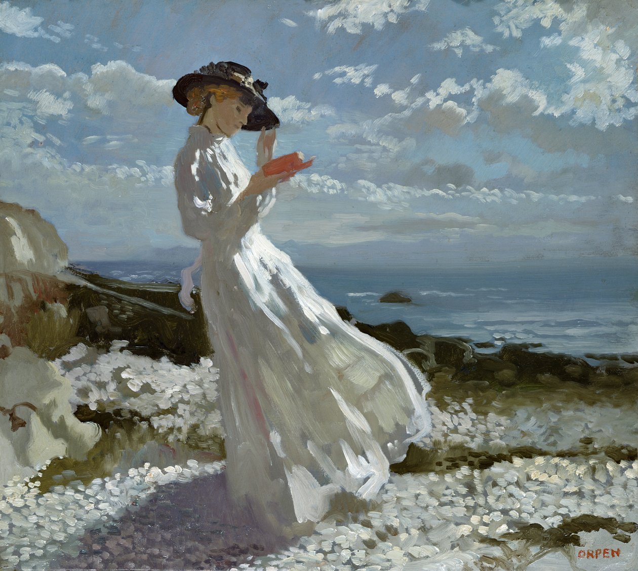 Grace olvas a Howth Bay-ben alkotó: William Orpen