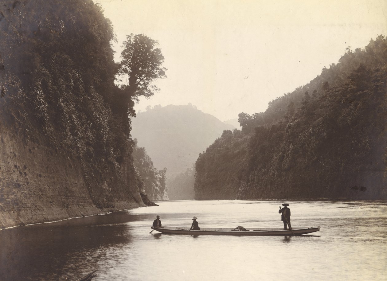 Whanganui folyó, 1905 körül (ezüst zselatin nyomat) alkotó: William Partington