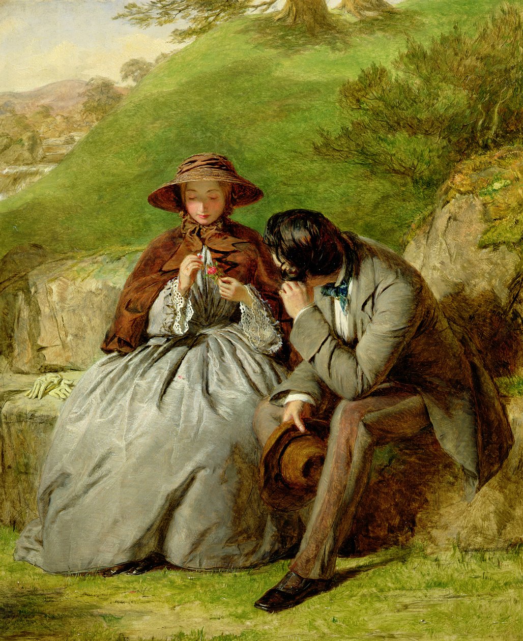 Szerelmesek, 1855 alkotó: William Powell Frith