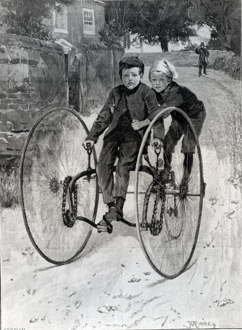 Az ellopott parivas, Két fiú triciklivel, 1891 alkotó: William Rainey