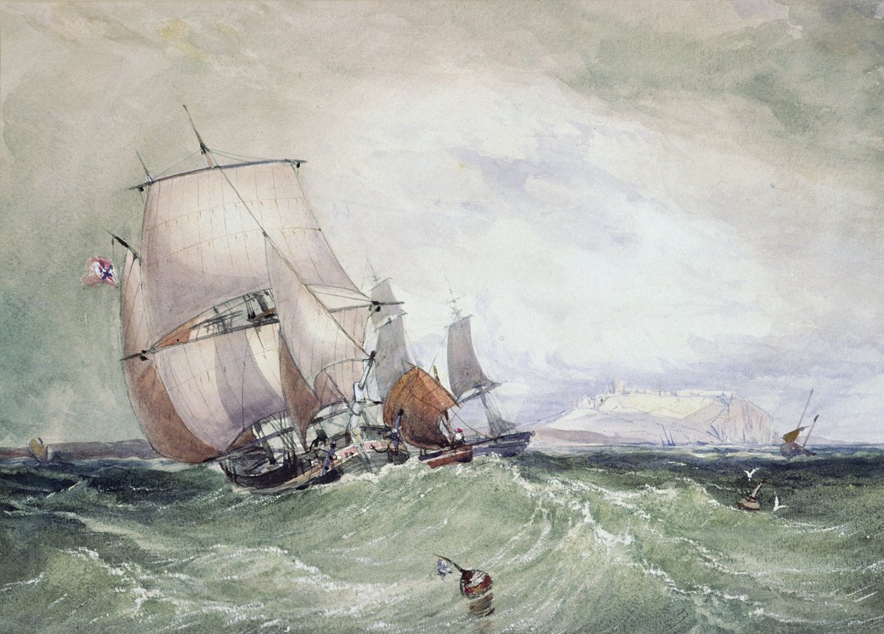 Kilátás Scarborough-ra, egy Collier Briggel alkotó: William Roxby Beverly