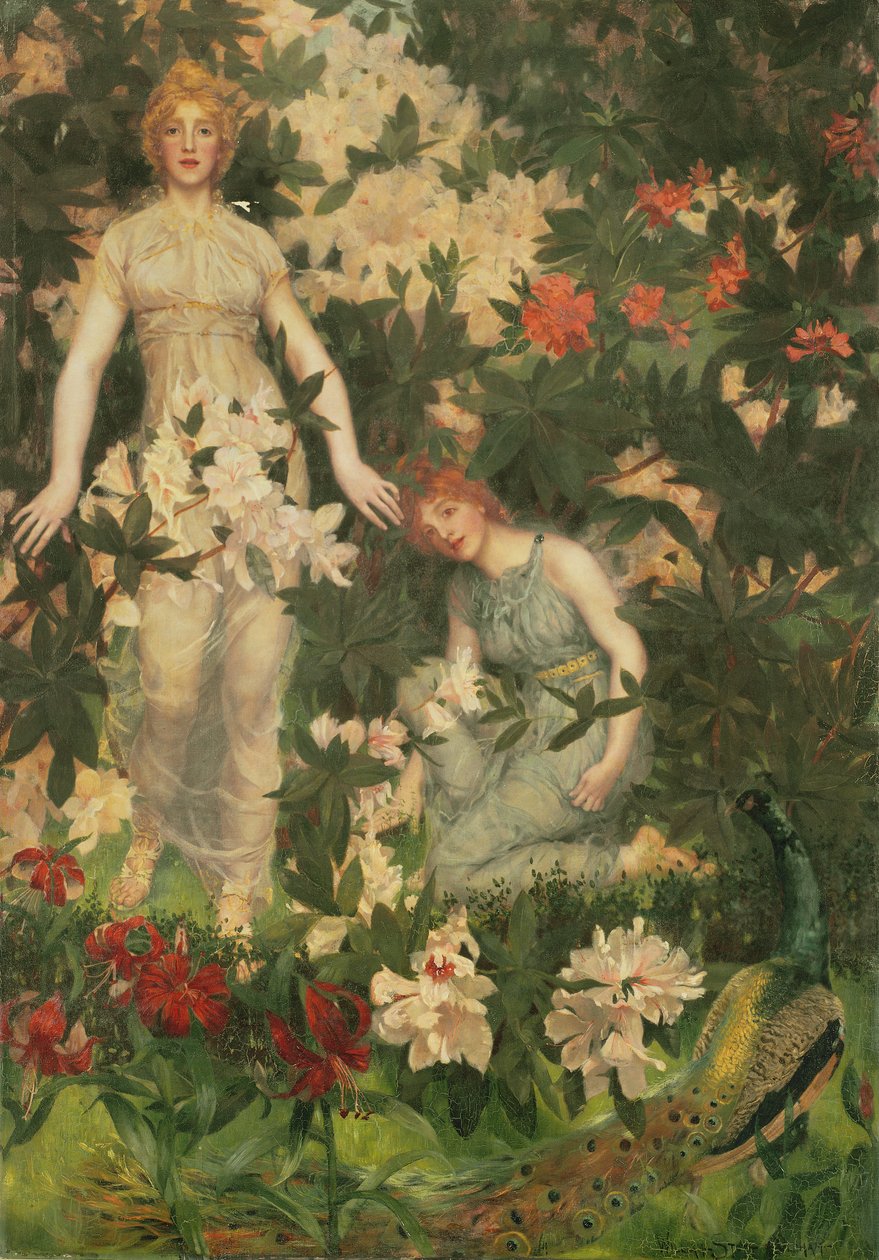 Leontium és Ternissa az Epikurosz-kertben alkotó: William Edward Stott