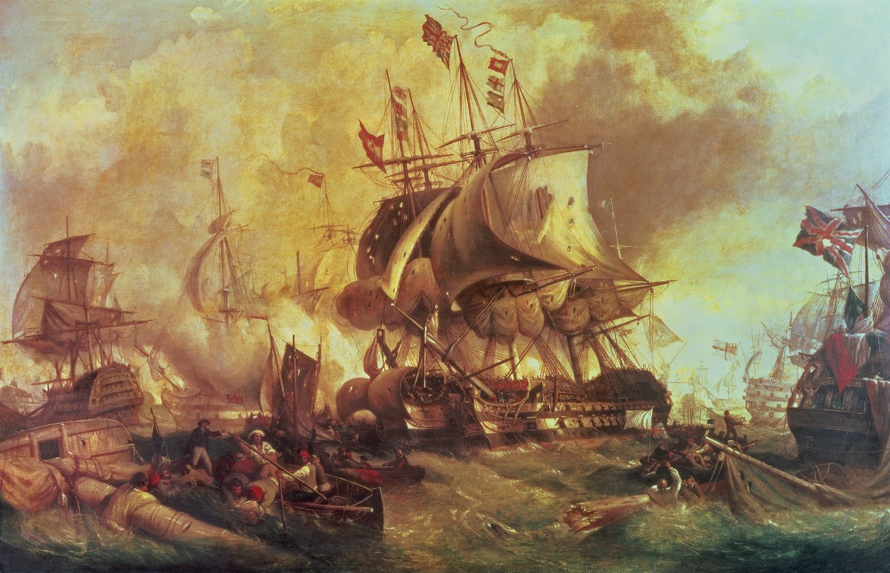 A trafalgari csata, 1805, 1848 körül olaj, vászon alkotó: William Stuart
