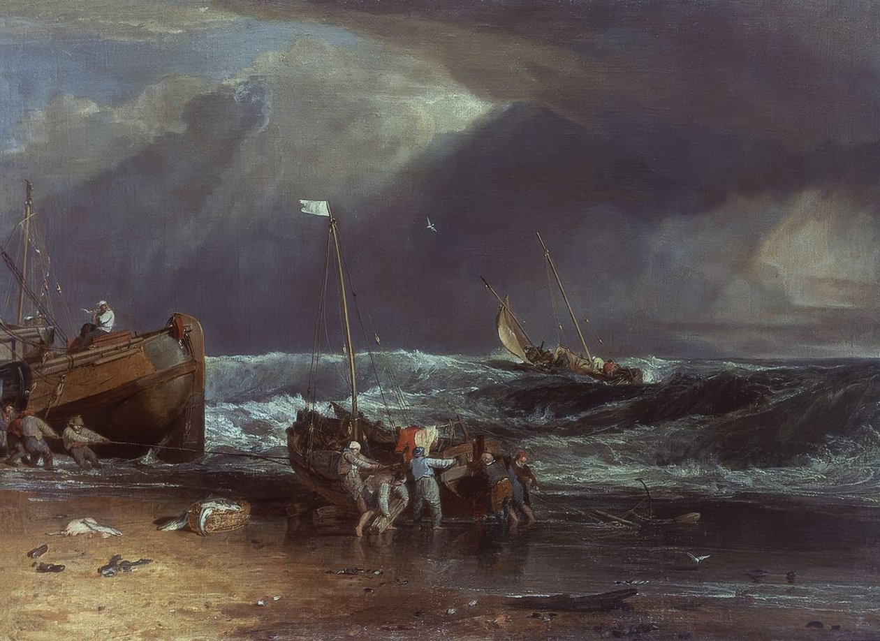A HAJÓEMELÉS VIHARNAPON - XIX SZÁZAD. Képviselő: JOSEPH MALLORD WILLIAM TURNER. Lage: KENWOOD HOUSE / COL IVEAGH BEQUE, LONDON, ANGLIA alkotó: Joseph Mallord William Turner